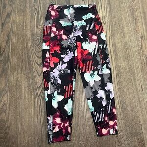Bally Womens Total Fitness High Rise Pocket Mid-Calf Legging Multicolor Size M